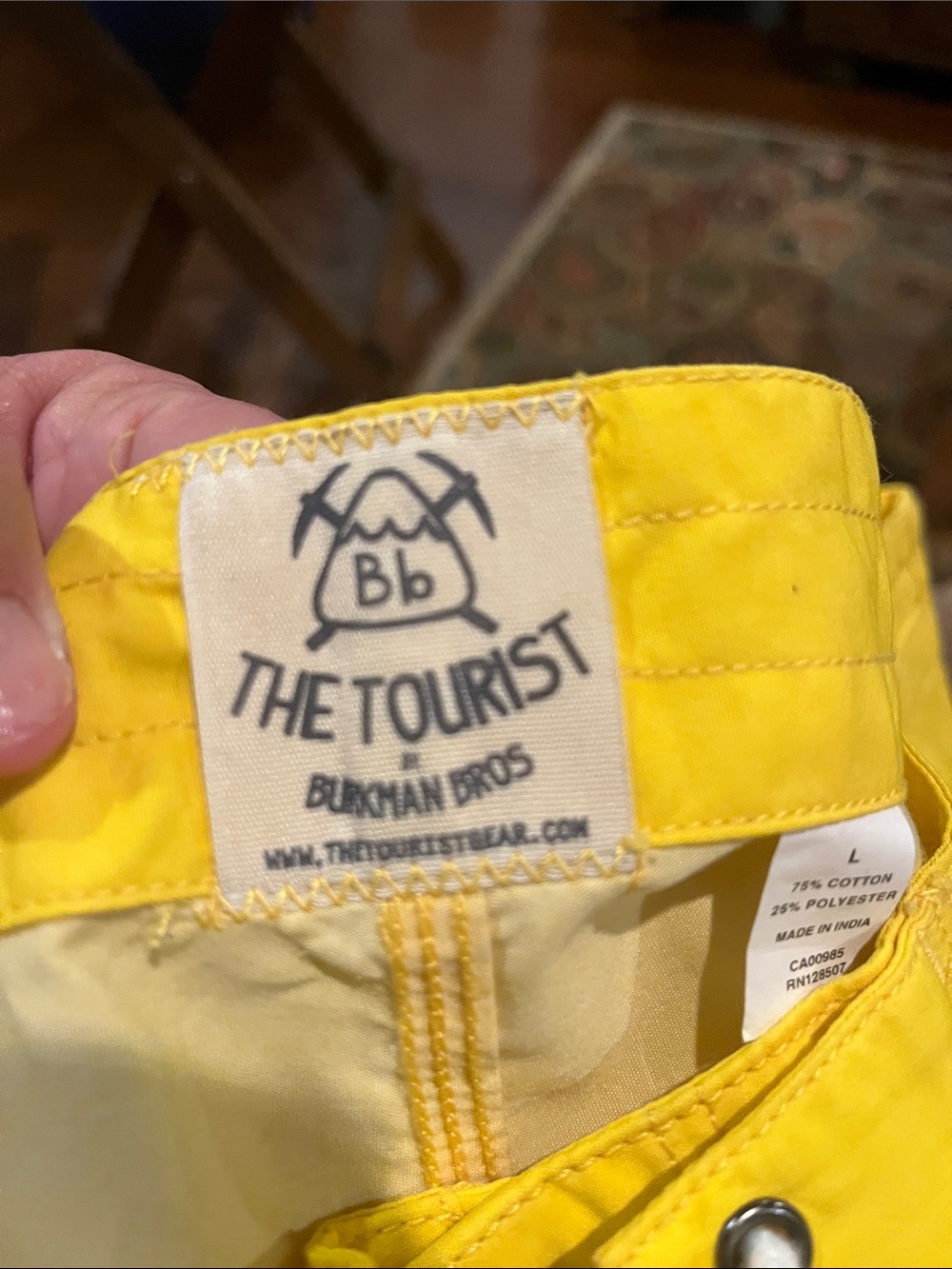 The Tourist by Buckman Bros Men's Yellow Swim Trunks